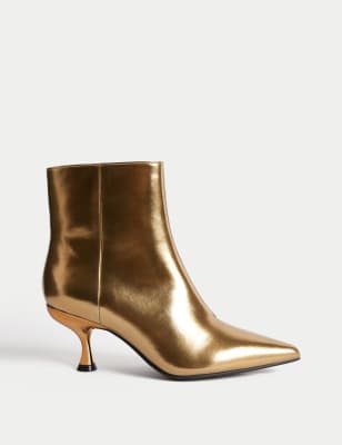 Gold kitten hot sale heel boots