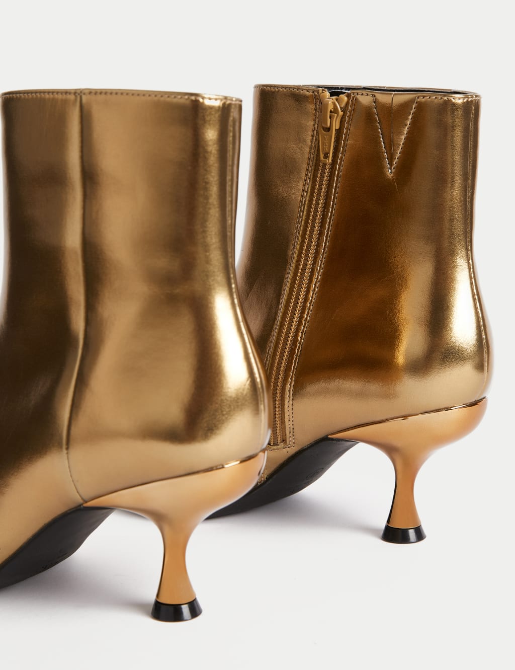 Wide Fit Kitten Heel Pointed Ankle Boots image 3