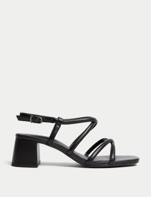 Black Wide Fit Block Heeled Sandals