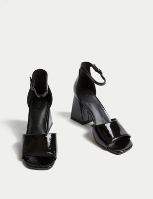Leather Patent Block Heel Sandals 6 of 6