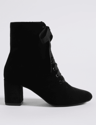 m&s ladies block heel boots
