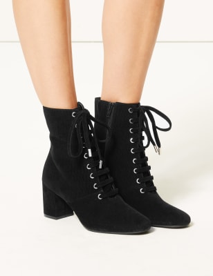 lace up ankle boots with dresses