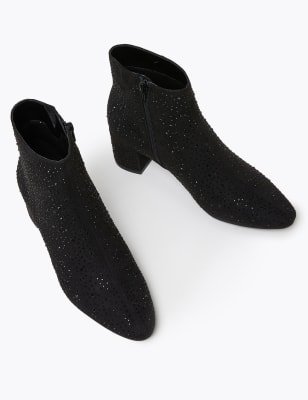 marks and spencer white ankle boots