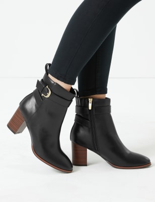 m&s block heel boots