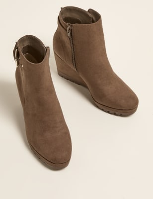 marks and spencer wedge boots