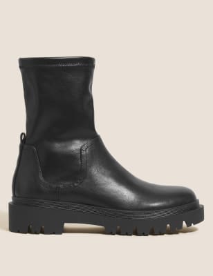 

Womens M&S Collection Chunky Block Heel Ankle Boots - Black, Black