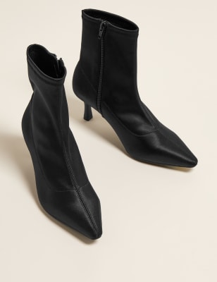 kitten heel sock booties