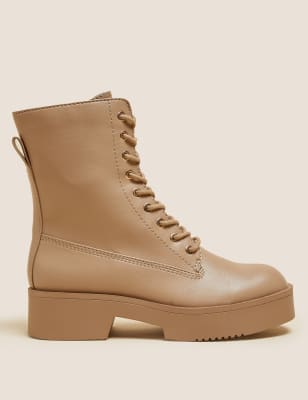 

M&S Collection Botines grandes con cordonesWomens - Camel, Camel