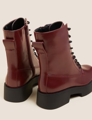 

M&S Collection Botines grandes con cordonesWomens - Oxblood, Oxblood