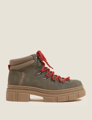 

Womens M&S Collection The Chunky Hiker Boots - Khaki, Khaki