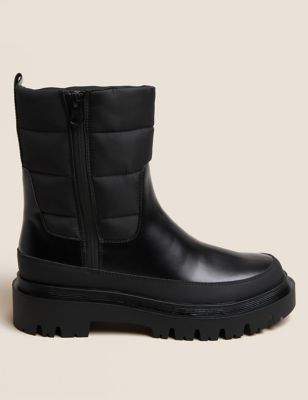 Water Repellent Flat Ankle Boots