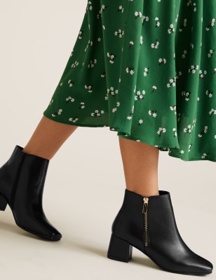 m&s black suede boots