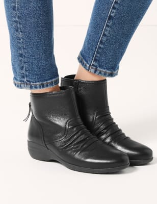 wide wedge ankle boots