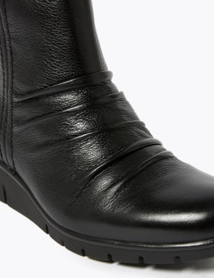 wide fit wedge ankle boots