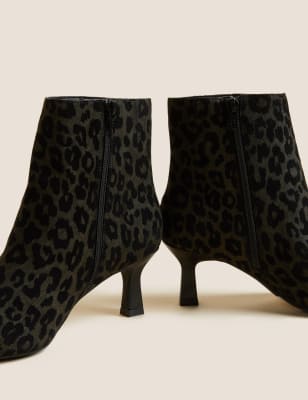 

Womens M&S Collection Wide Fit Suede Kitten Heel Ankle Boots - Brown Mix, Brown Mix
