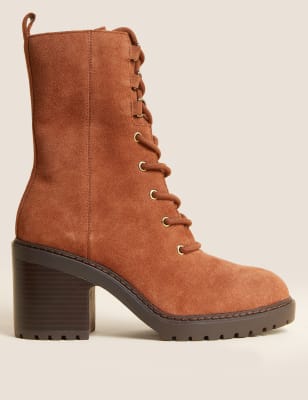 suede biker boots ladies