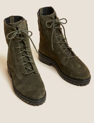 Suede lace up sales boots womens