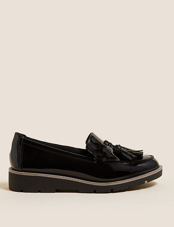 Wide Fit Leather Tassel Loafers