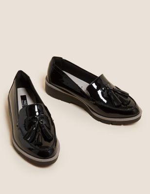 black wide fit shoes ladies