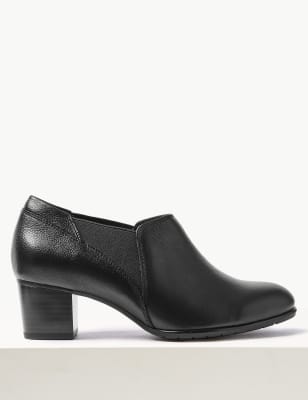 Bottines Chelsea larges en cuir