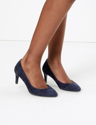 navy suede court shoes uk