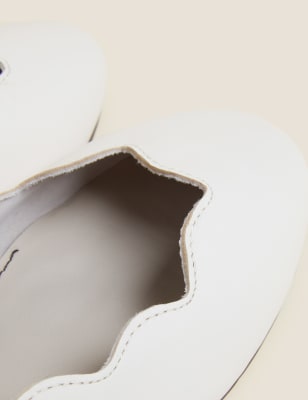 

Womens M&S Collection Wide Fit Leather Ballet Pumps - Stone, Stone