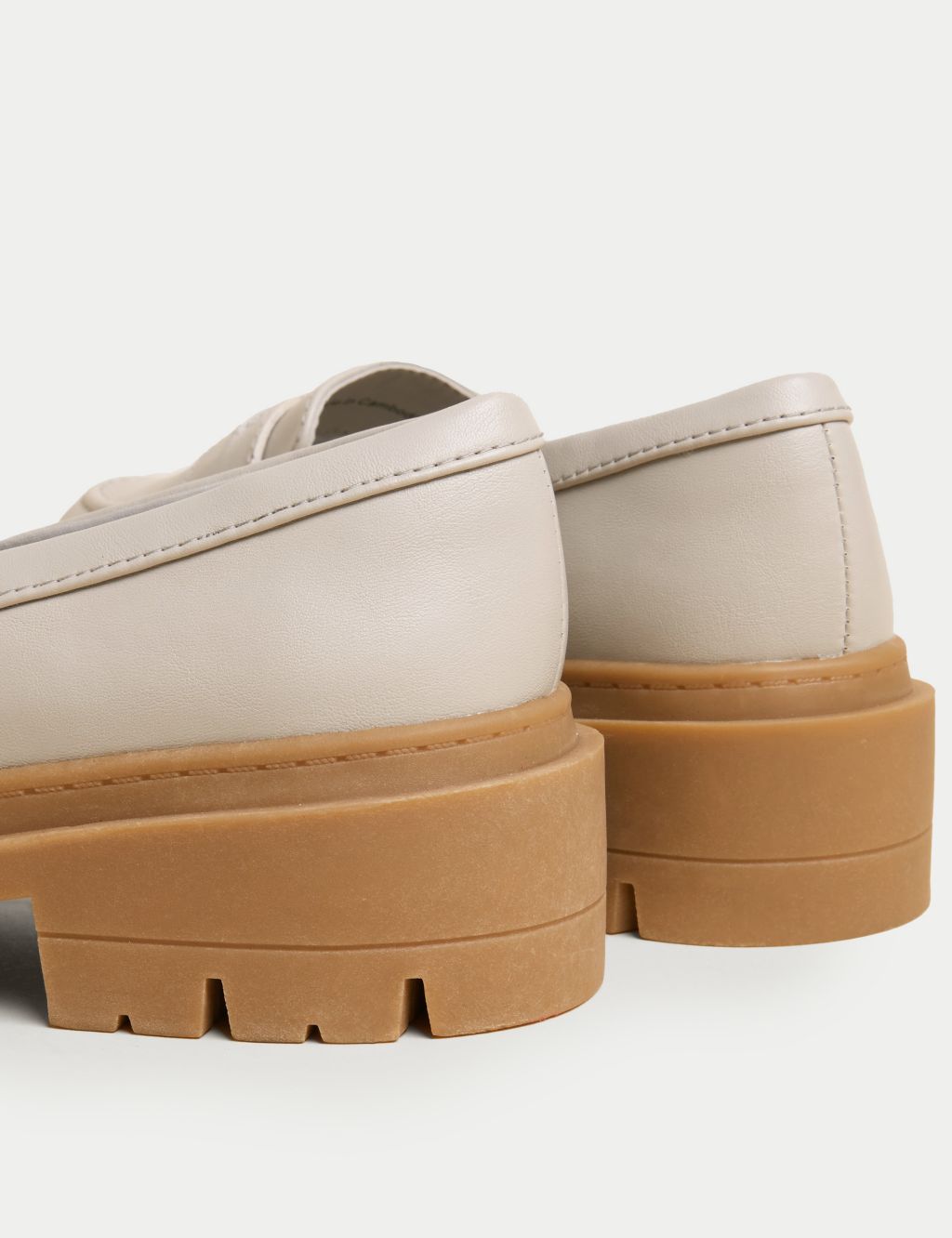 Wide Fit Slip On Flatform Loafers image 2