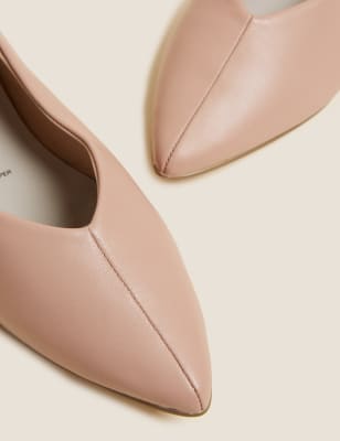 soft leather ballet pumps wide fit