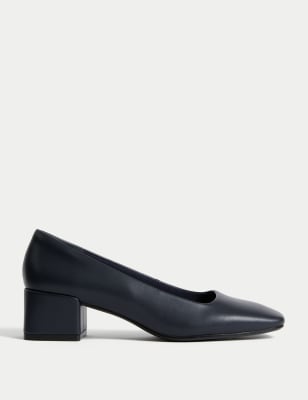 Slip On Block Heel Court Shoes - FR