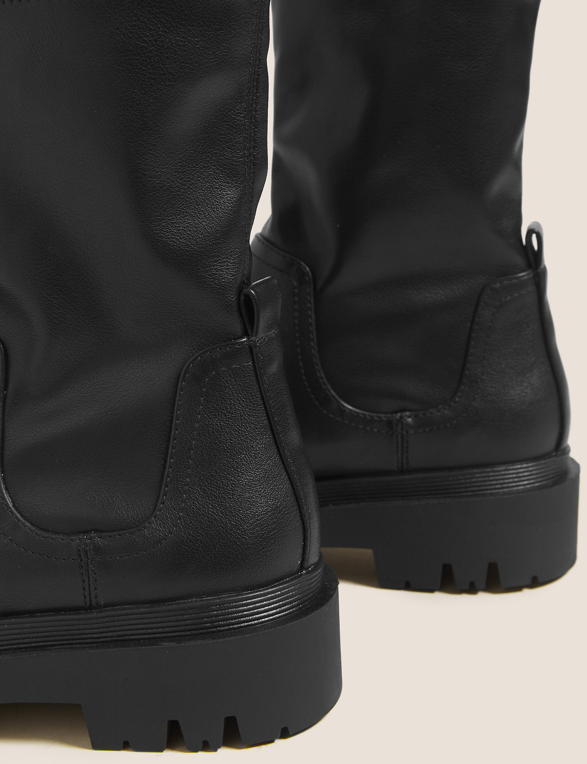Chunky Cleated Flatform Ankle Boots