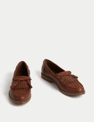 Patent Tassel Bow Loafers