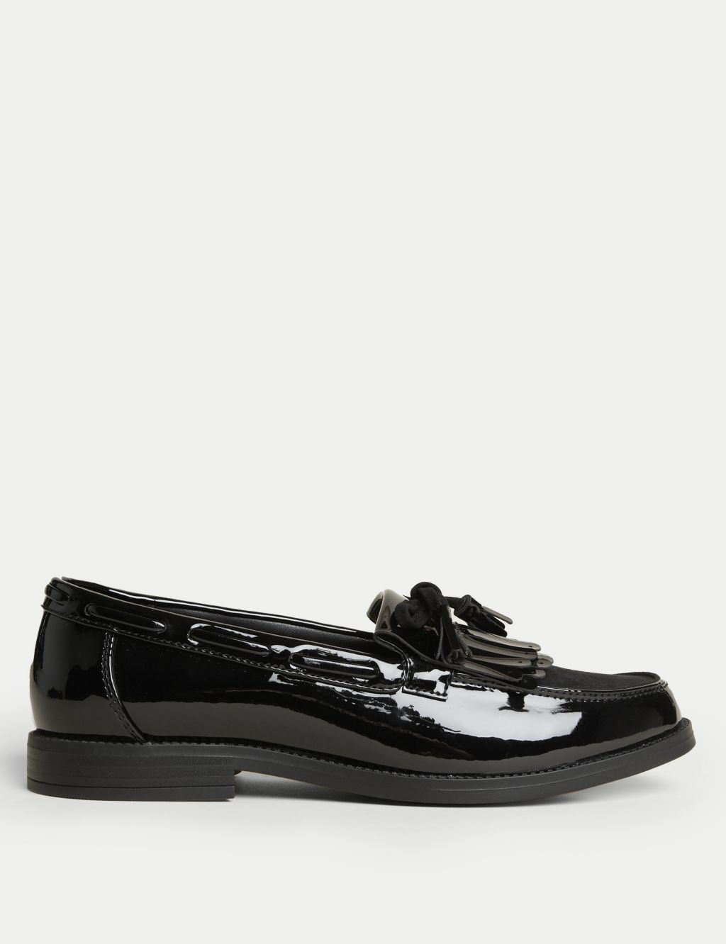 Patent Tassel Bow Loafers image 1