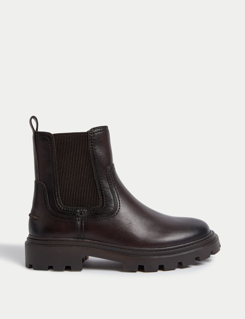 Wide Fit Leather Chelsea Ankle Boots