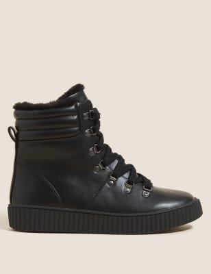 M and s hot sale lace up boots