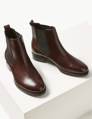 m&s leather chelsea boots