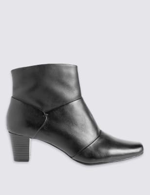m&s ladies block heel boots