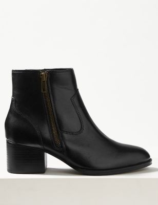 m and s black ankle boots