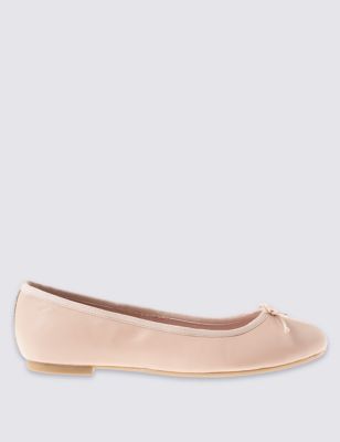 Leather Ballerina Pump Shoes | M&S Collection | M&S
