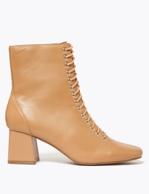 Leather Lace Up Ankle Boots | M&S Collection | M&S