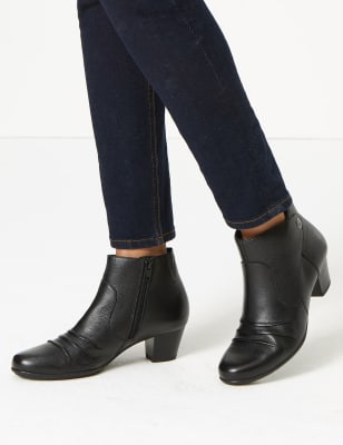 marks and spencer black knee high boots