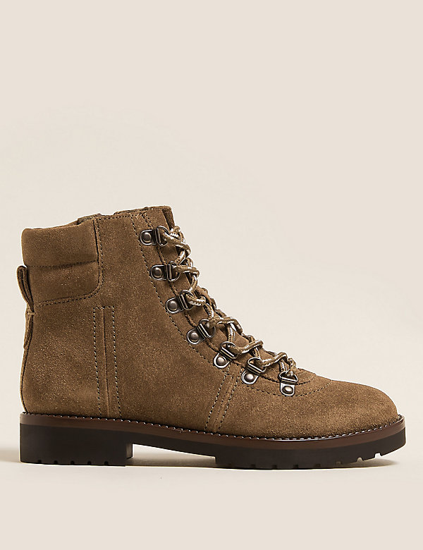Suede Stain Resistant Hiker Ankle Boots
