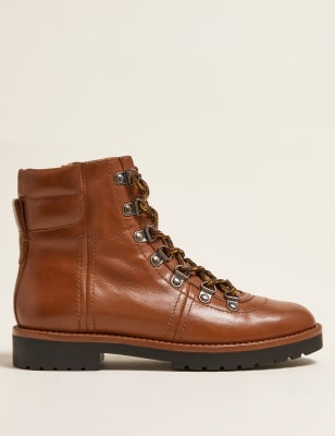 

M&S Collection Botines de excursionista de pielWomens - Dark Tan, Dark Tan