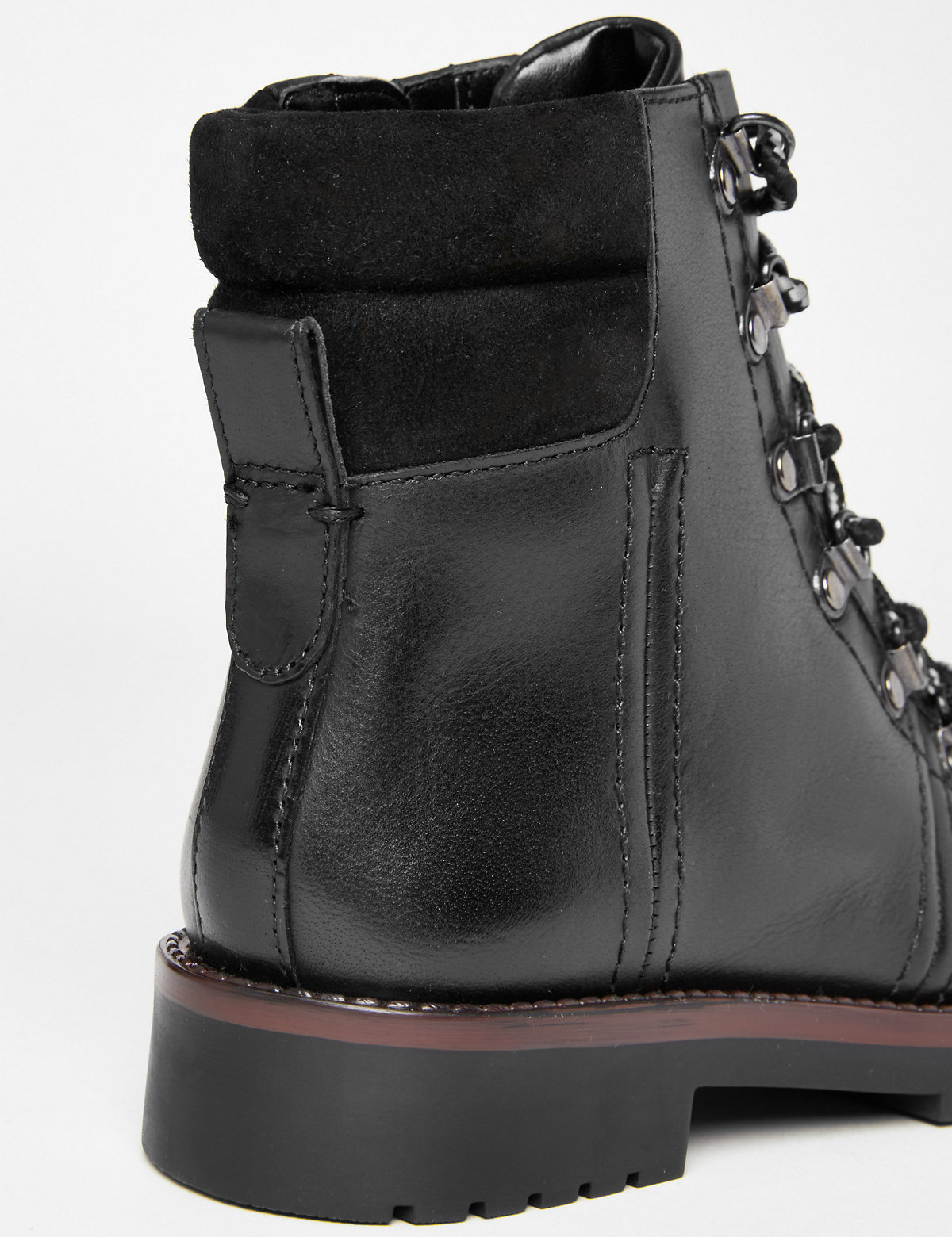 Leather Hiker Ankle Boots