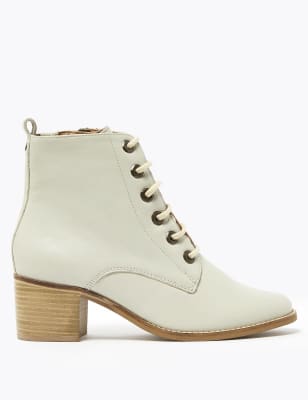leather lace up boots with heel