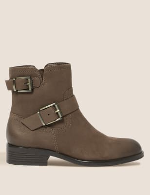 

Womens M&S Collection Botas de piel biker - Tan, Tan