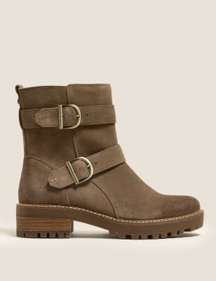 marks and spencer biker boots
