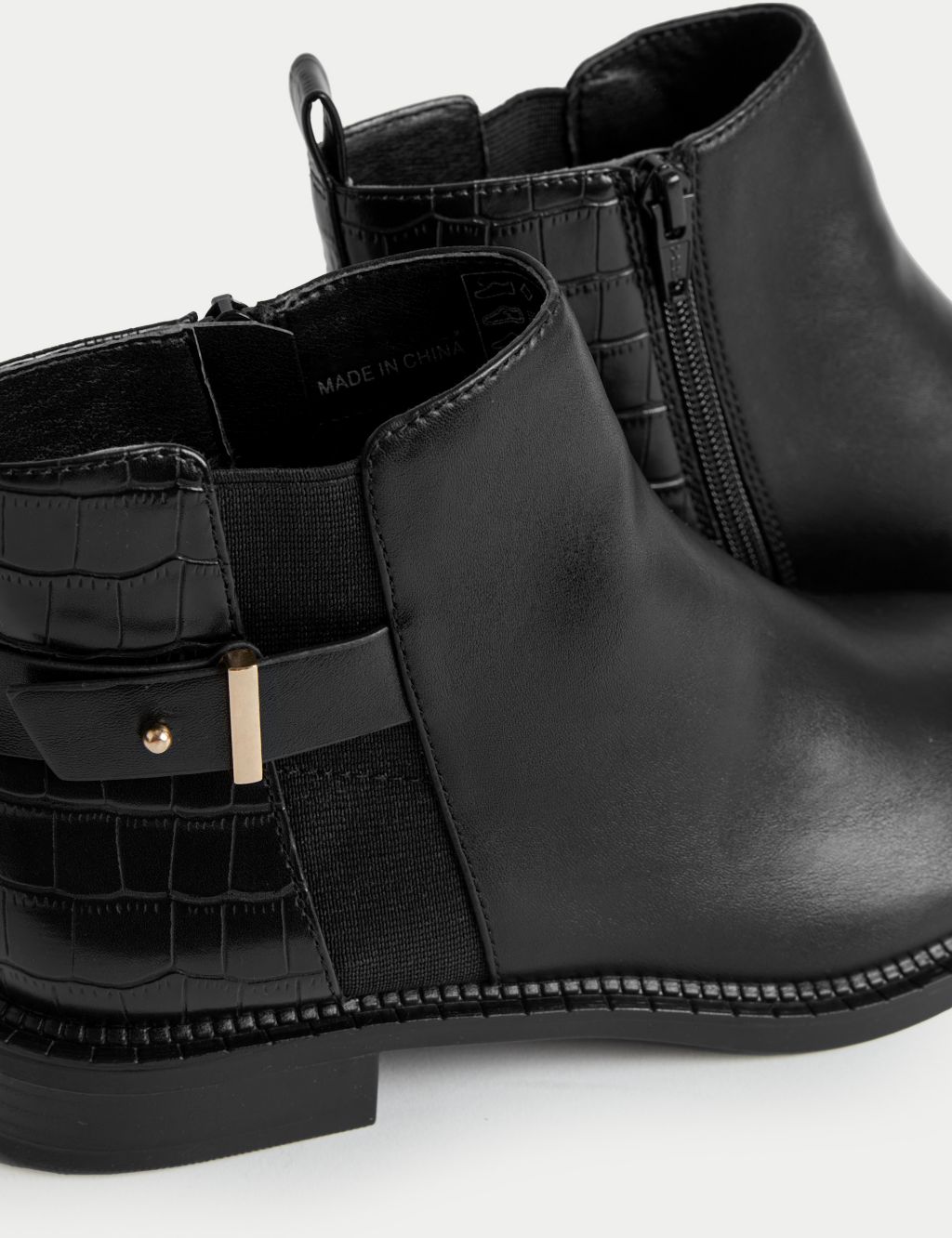 Croc Buckle Ankle Boots image 3