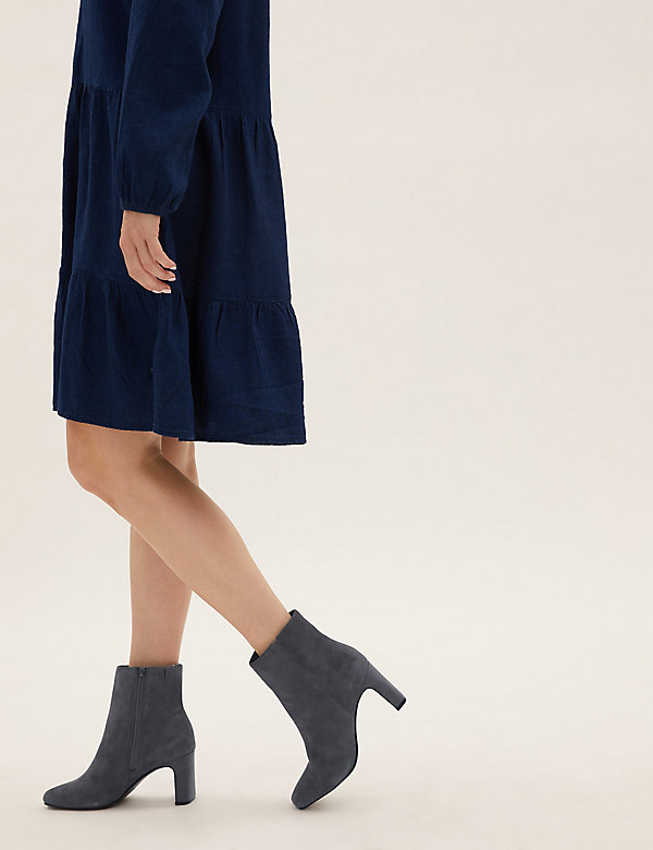 Suede Stain Resistant Ankle Boots