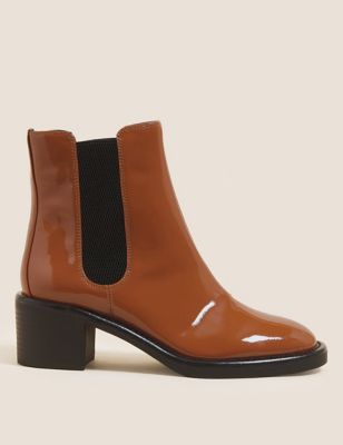 

Womens M&S Collection Leather Chelsea Block Heel Ankle Boots - Copper Tan, Copper Tan
