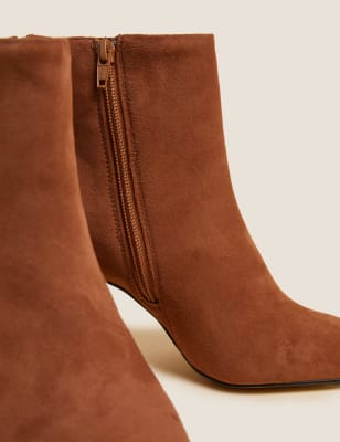 

Womens M&S Collection Wildleder-Stiefeletten mit zulaufender Spitze und markantem Absatz - Chestnut, Chestnut